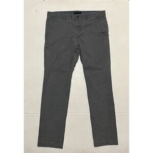 Banana Republic Fulton Pants Mens 36x32 Gray Stretch Skinny Chino Classic Cotton